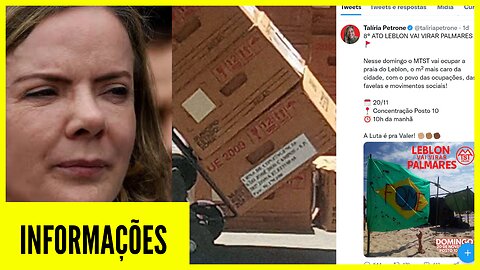 Gleisi Hoffmann I Urnas Eletrônicas Sendo Movimentadas no Final de Semana I Manifestação no Leblon