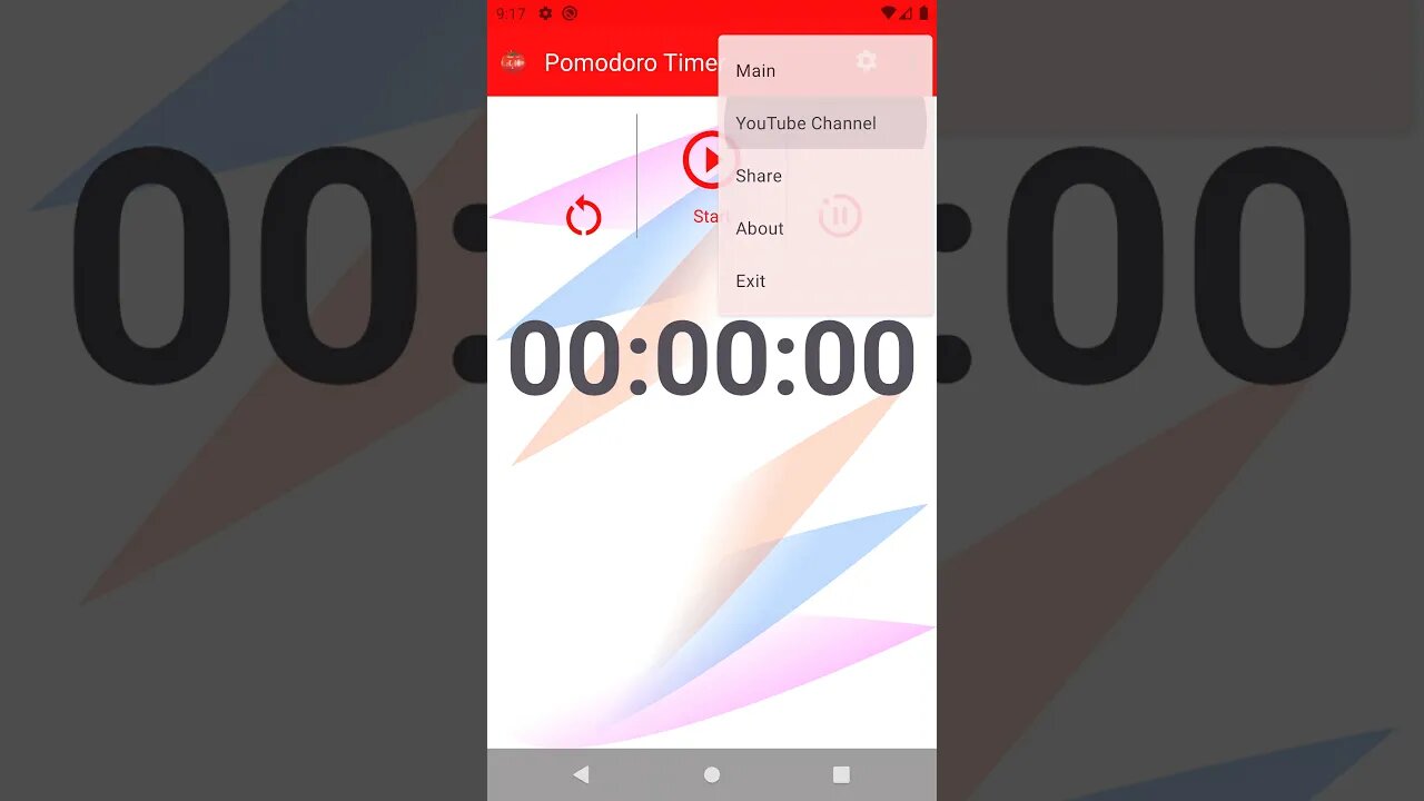 App - Pomodoro Timer - Open Youtube Channel