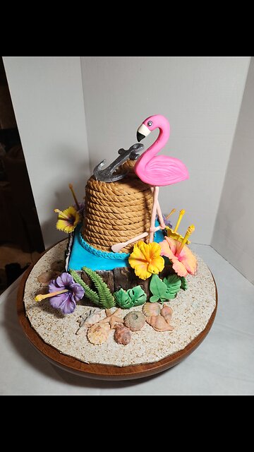 Florida Flamingo Cake