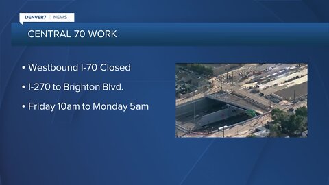 Central 70 closed for westbound tunnel switch