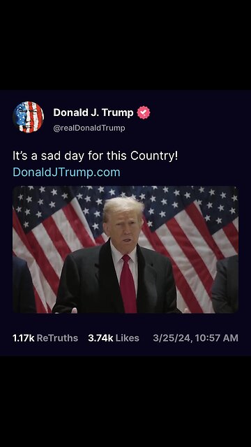 Captioned - Trump: It’s sad day for this Country!