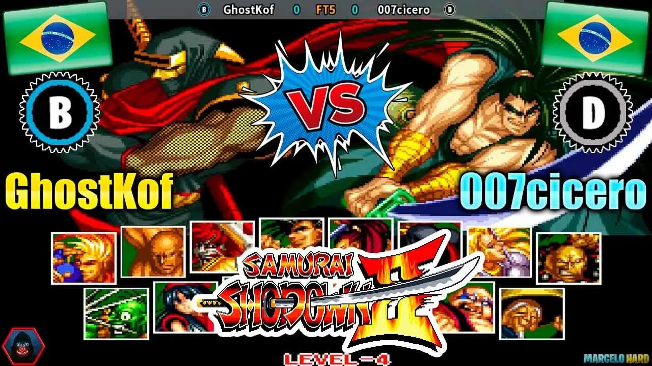 Samurai Shodown II (GhostKof Vs. 007cicero) [Brazil Vs. Brazil]