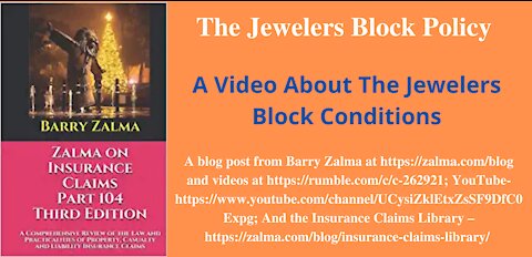 A Video About The Jewelers Block Conditions