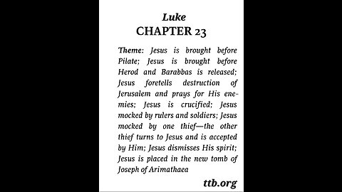 Luke Chapter 23 (Bible Study)