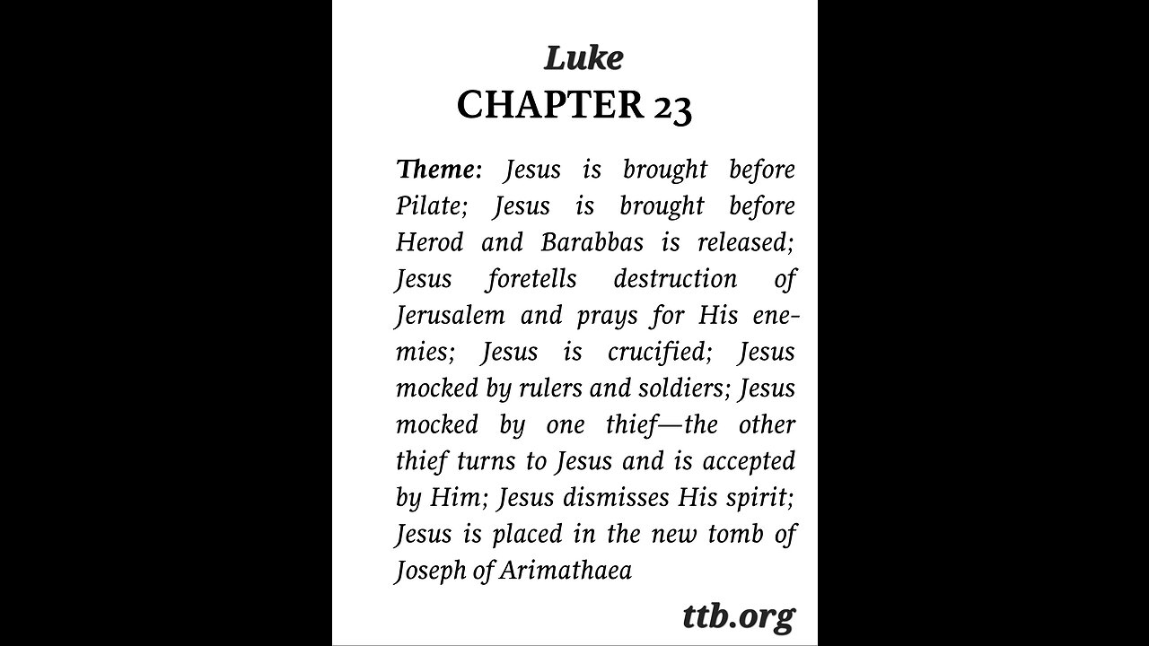 Luke Chapter 23 (Bible Study)