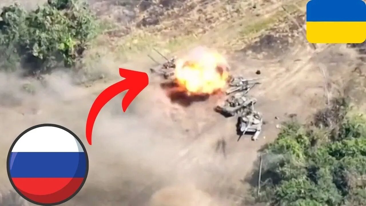 A group of Russian tanks was smashed by Ukrainian forces in the east!