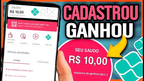 GANHE R$10,00 COM ESSE APLICATIVO NO CADASTRO - APLICATIVO PRA GANHAR DINHEIRO 2022