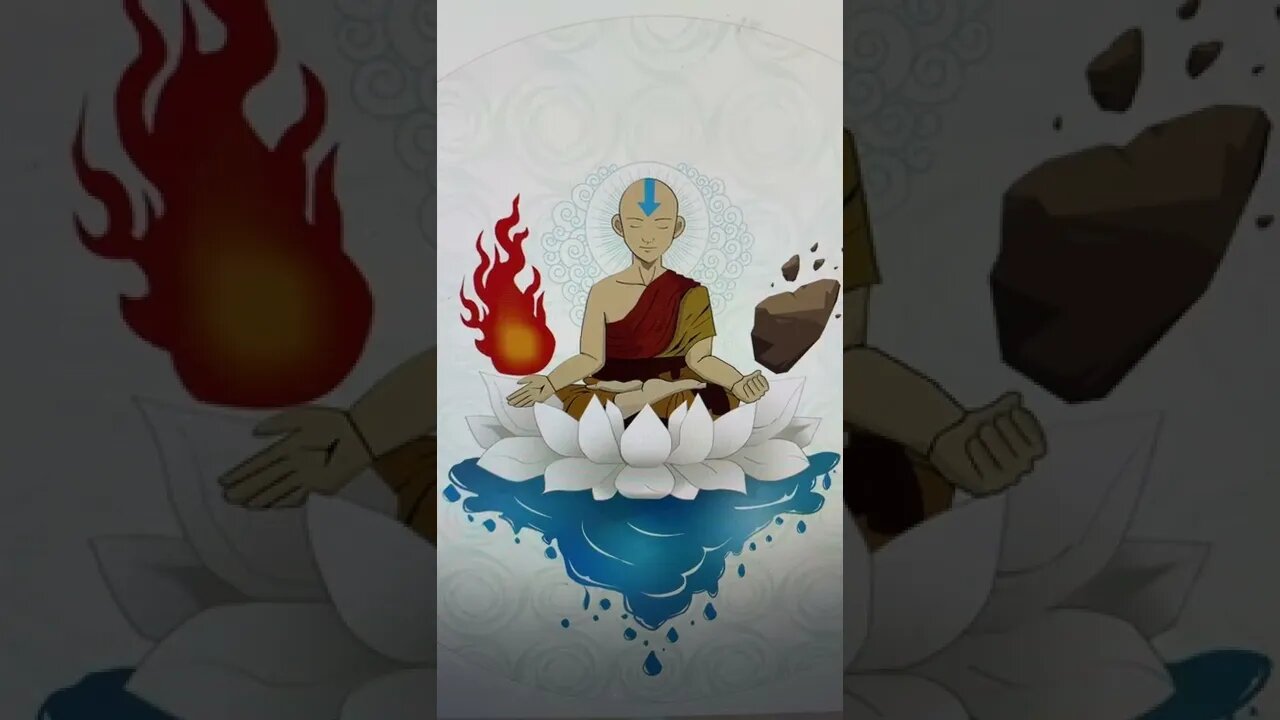 Avatar- Airbender on Lotus Flower - I Want to Draw ✍️