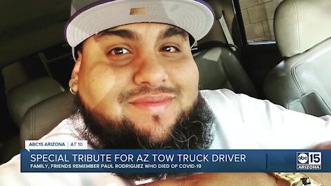 Tow truck drivers arrange caravan to honor life of longtime coworker who died from COVID