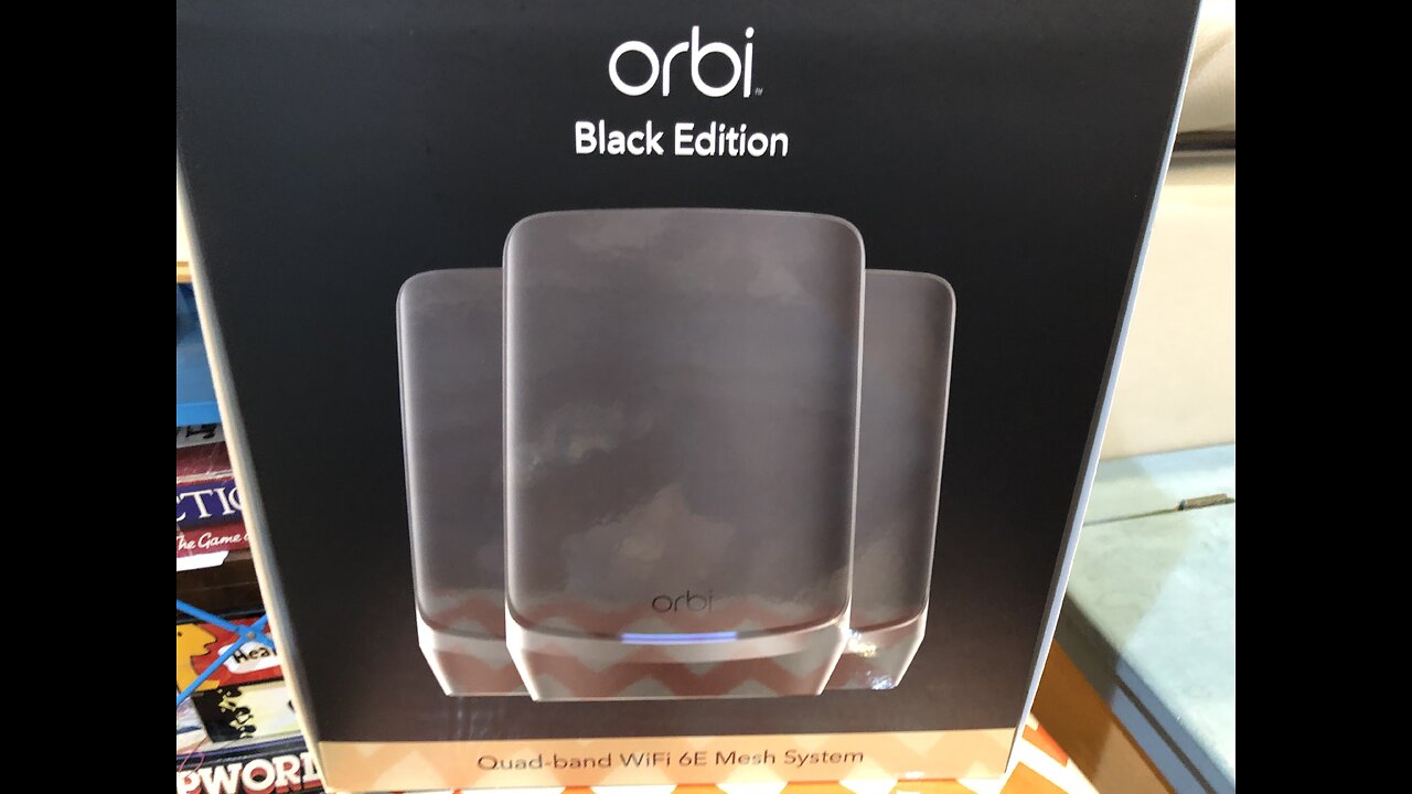 Orbi 960 Series Quad-Band 6E AXE11000 WiFi Mesh RBKE963B 10.8Gbps Router 4 Satellites Black Edition