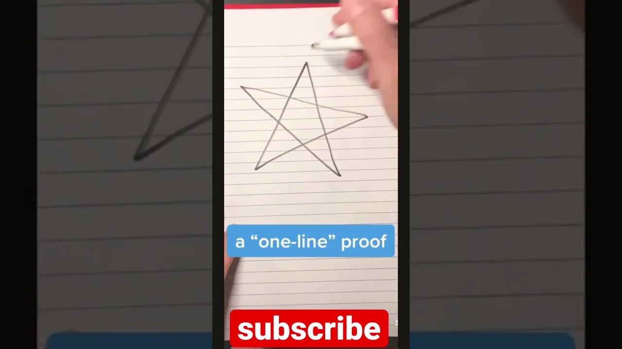 One line proof. How to draw a straight line.