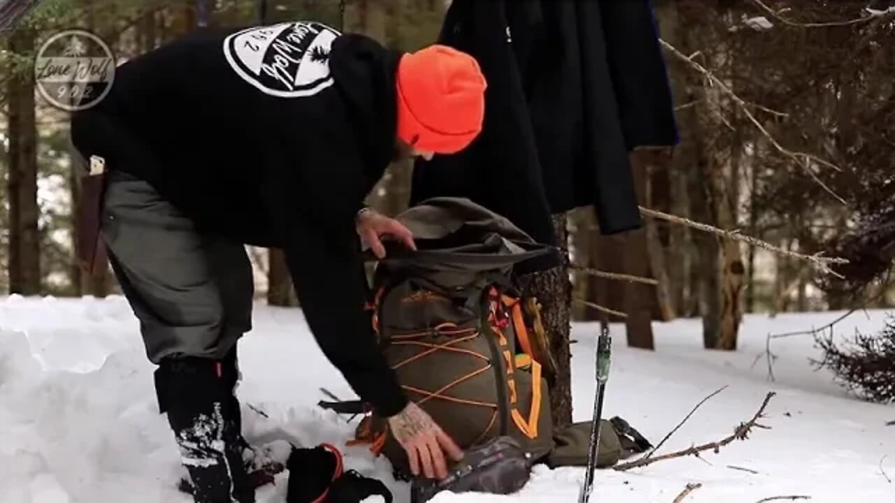 Camp in a hammock in winter 20