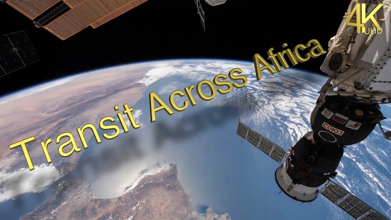 [4k UHD] Transit Across Africa | Flying over the Orbit Earth| 5 min relaxing music