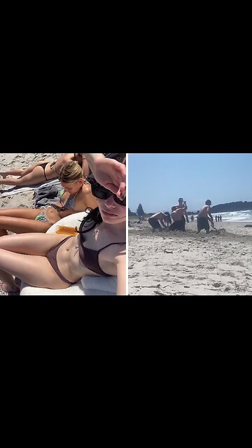 Hilarious clip shows difference between boys & girls at the beach