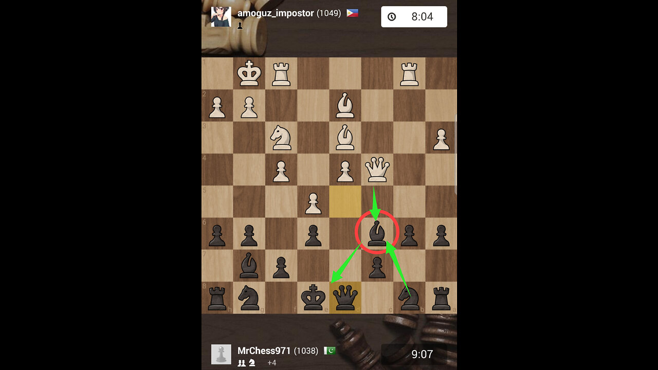 why Opponent kill Bishop with Queen #chess.