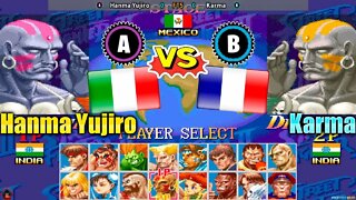 Super Street Fighter II X (Hanma Yujiro Vs. Karma) [Italy Vs. France]