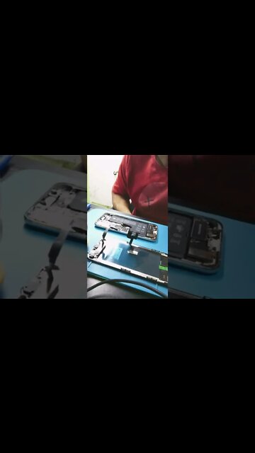 I phone X desmontado pronto para ser montado com a nova tela no Atos Lab Santos na Conselheiro 831