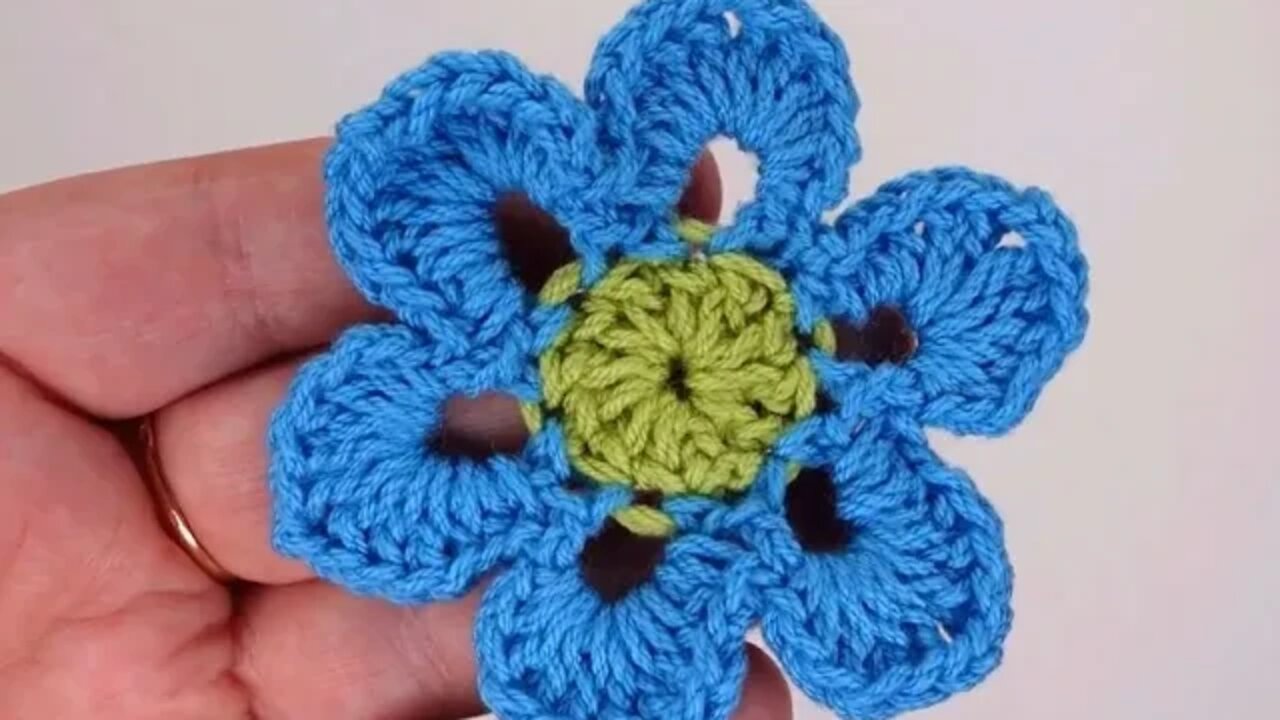 How to crochet simple flower tutorial by marifu6a