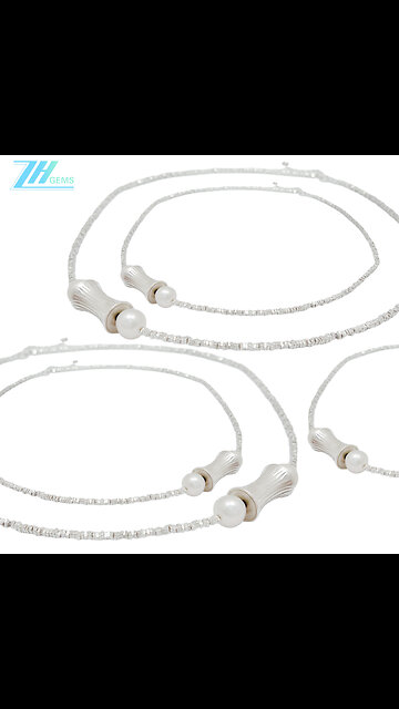 White Pearl Necklace 925 Sterling Silver fashionable Necklace Birthday Gift Jewelry07