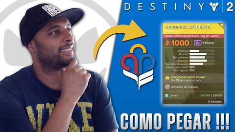 DESTINY 2 COMO PEGAR ''HERDEIRO APARENTE'' METRALHADORA EXÓTICA