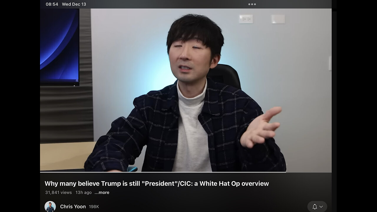 Independent thinker, Yoon, shares his thoughts on Q and reality 2023DEC