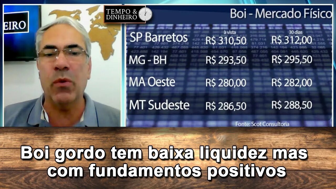 Boi gordo tem baixa liquidez mas com fundamentos positivos