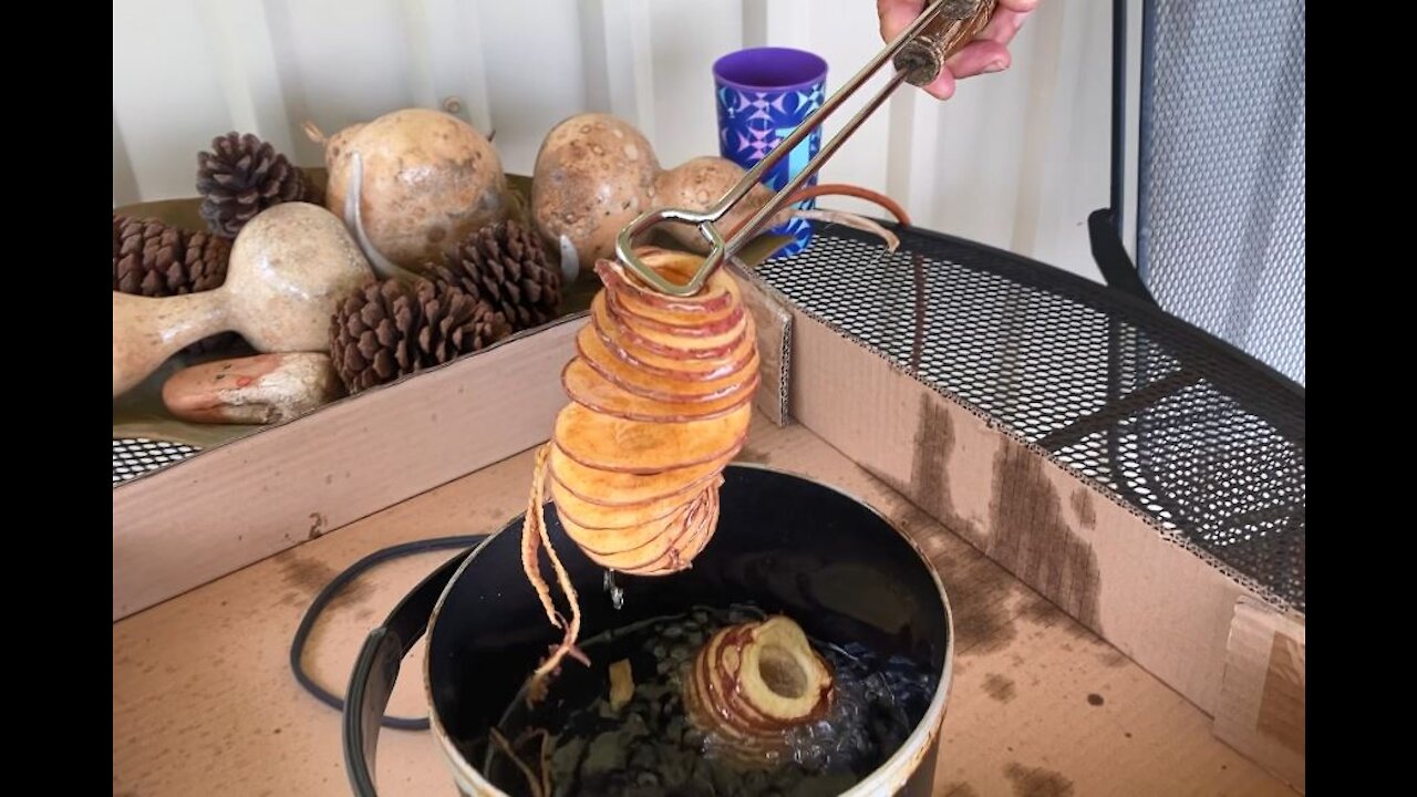 Corkscrew Potatoes on the Homestead