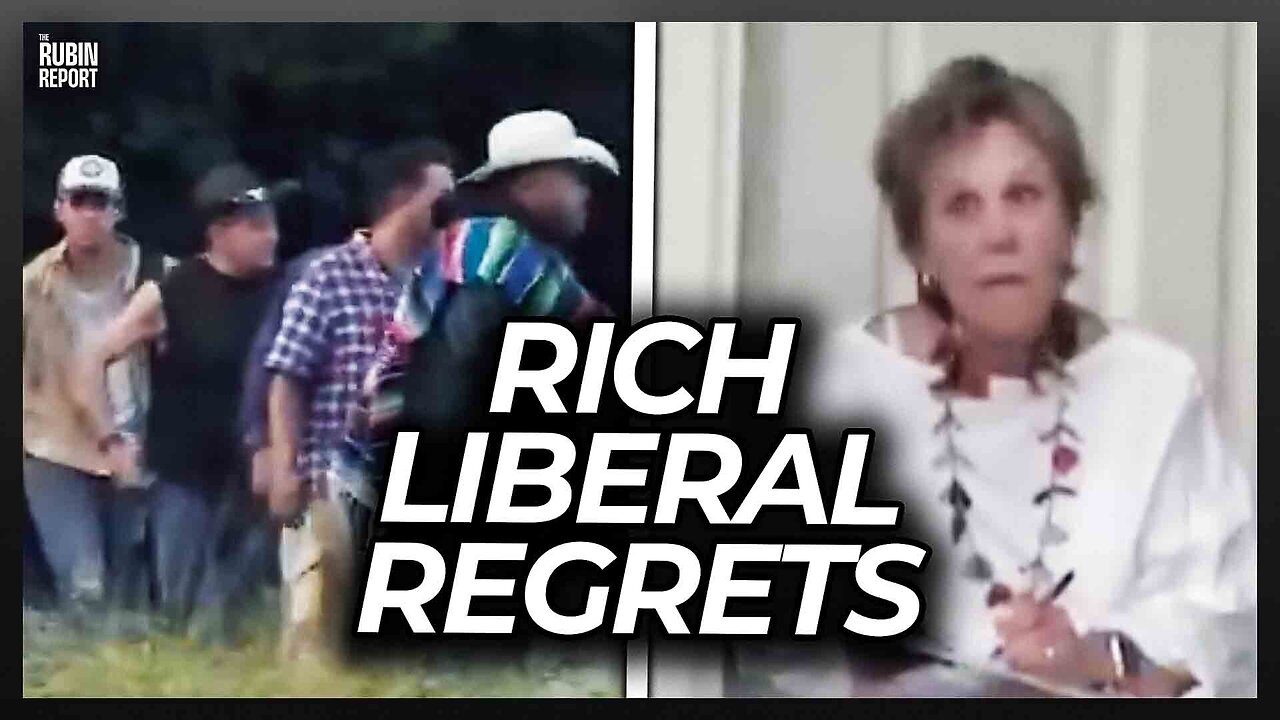 Watch Rich Liberal’s Face as Illegals Are Dropped Off at Her House