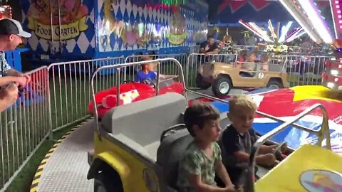 Grant on Cars at Fair 2