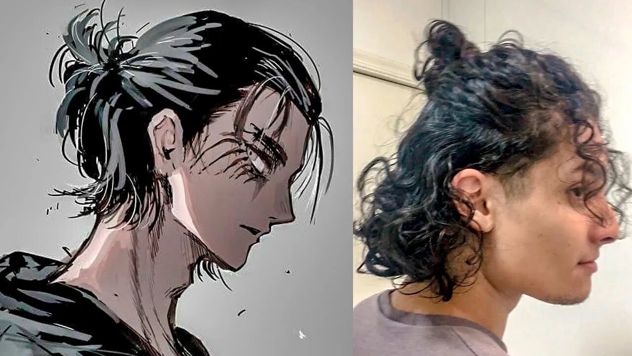 Como Fazer Penteado do Eren Yeager | EREN YEAGER HAIRSTYLE🔥