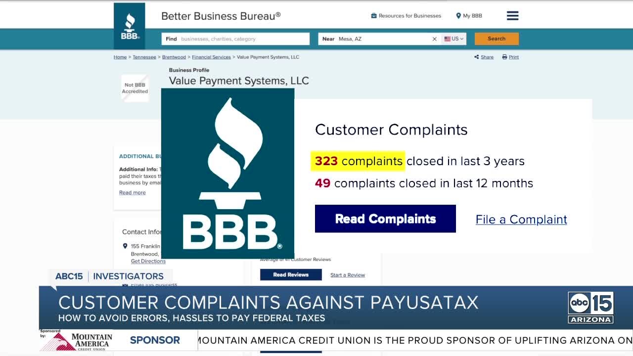 Taxpayers complain company was slow to resolve tax payment errors