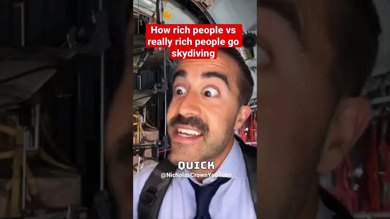 How rich people vs really rich people go skydiving. #comedyshorts #funny