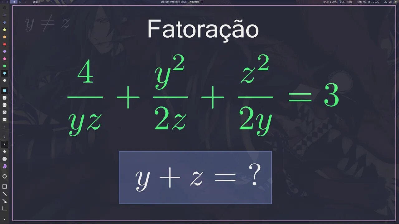 Fatoração da soma de cubos ¦ x³ + y³ + z³ = 3 · x · y · z