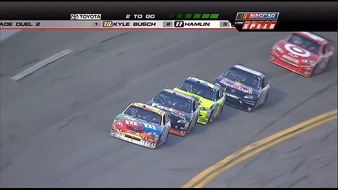 Can Kyle Busch hold them off!??