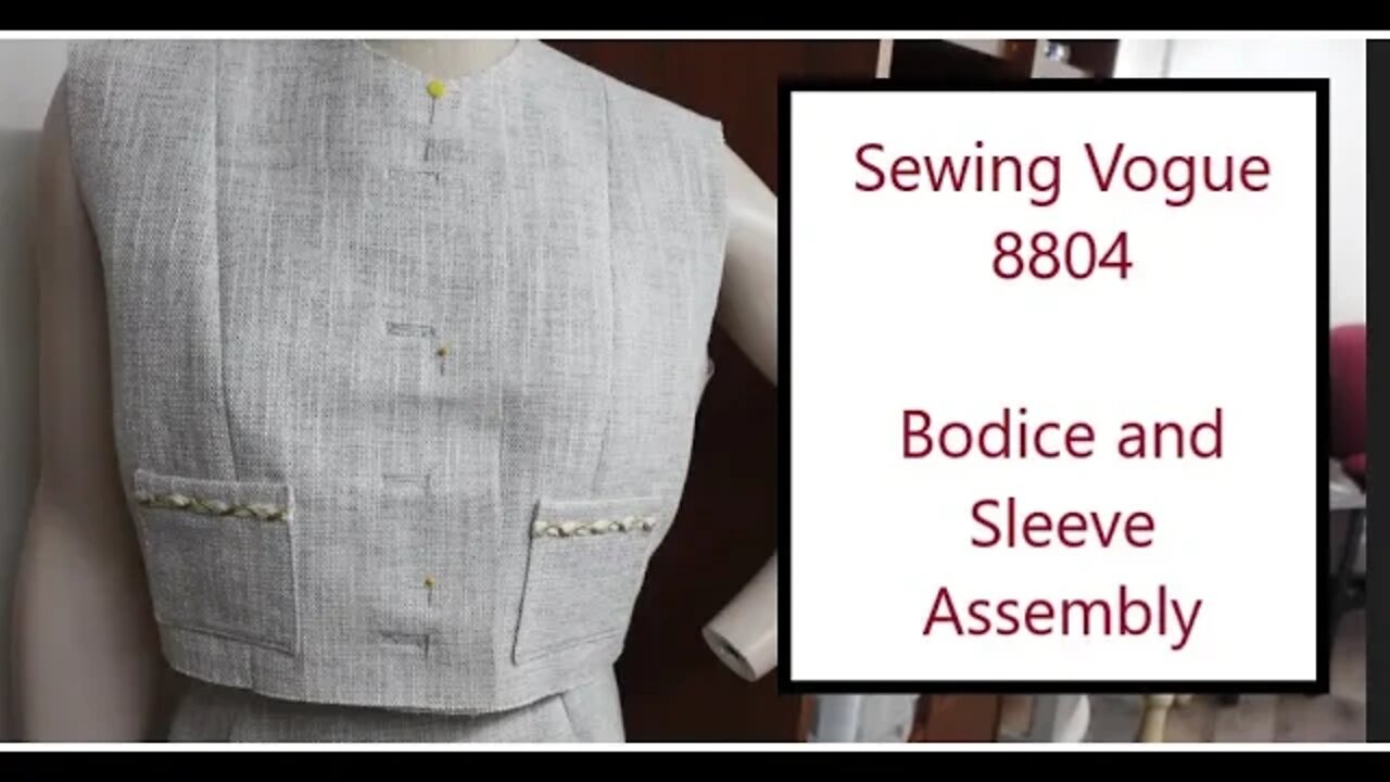 Sewing Vogue 8804 Cardigan Jacket - Bodice and Sleeve Assembly