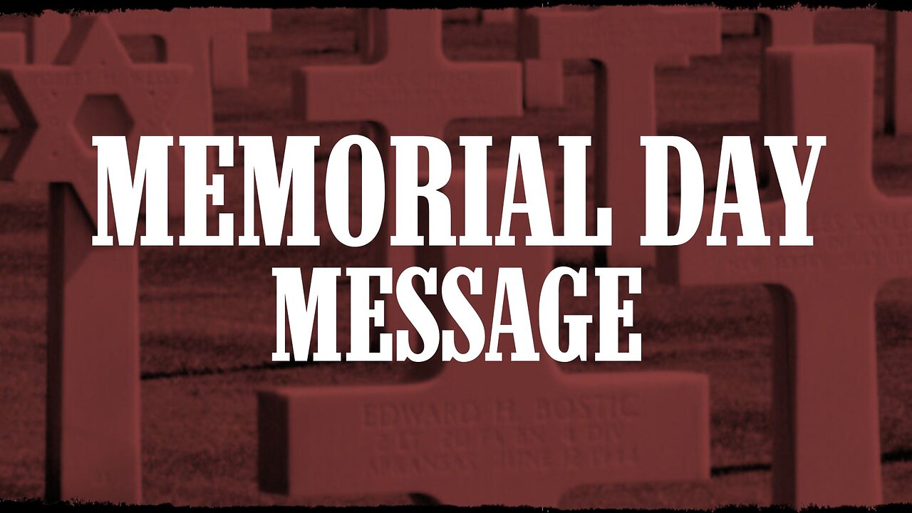 Memorial Day Message