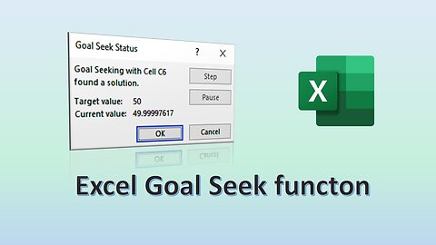 How to use Goam Seek function in excel