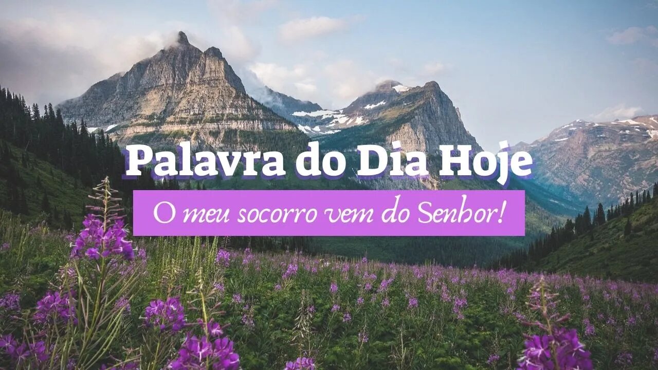 Palavra do Dia Hoje - O meu socorro vem do Senhor - Orando a Palavra