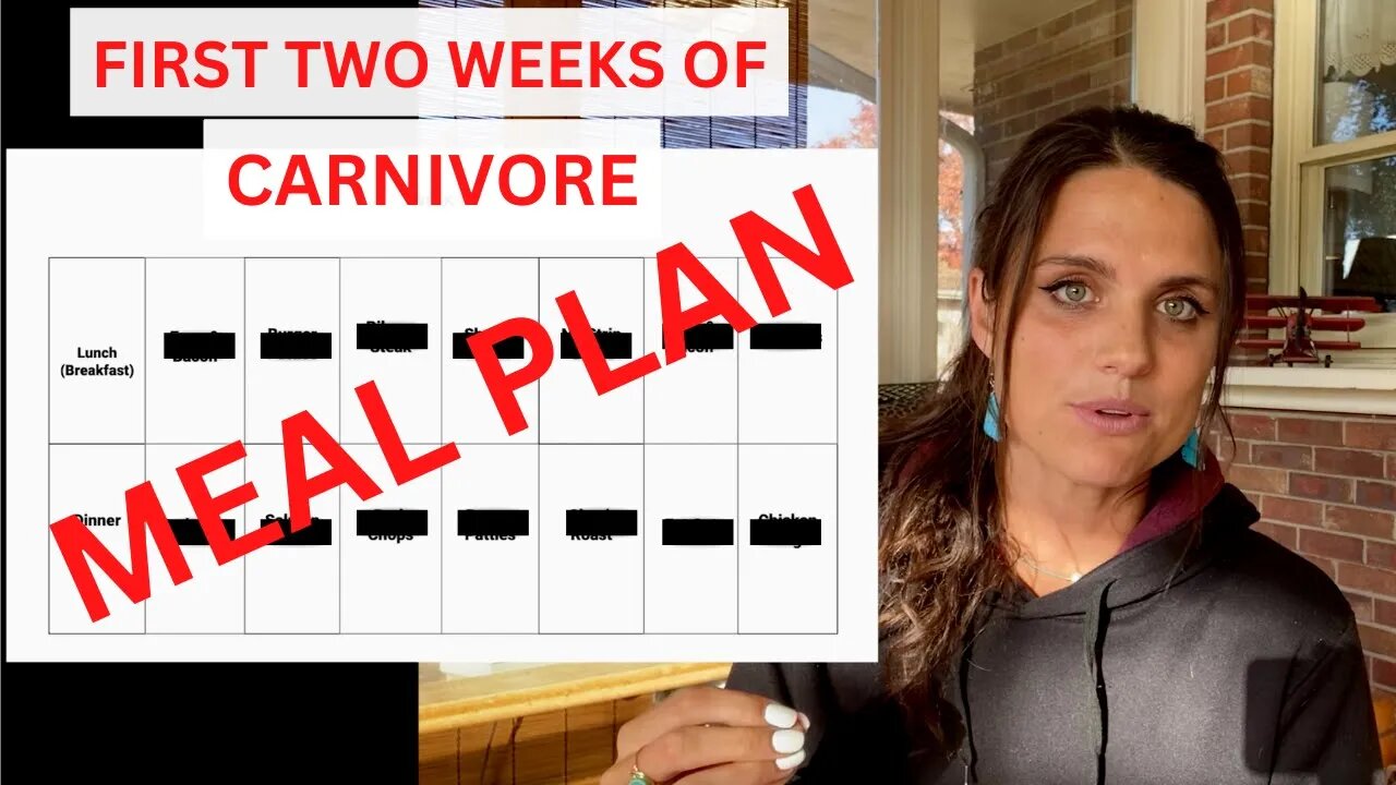 carnivore diet meal plan (first 2 weeks, watch full video)