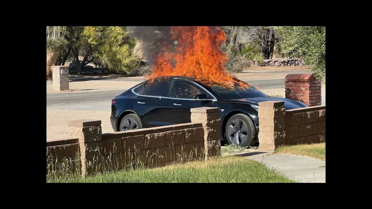 Tesla Catches Fire