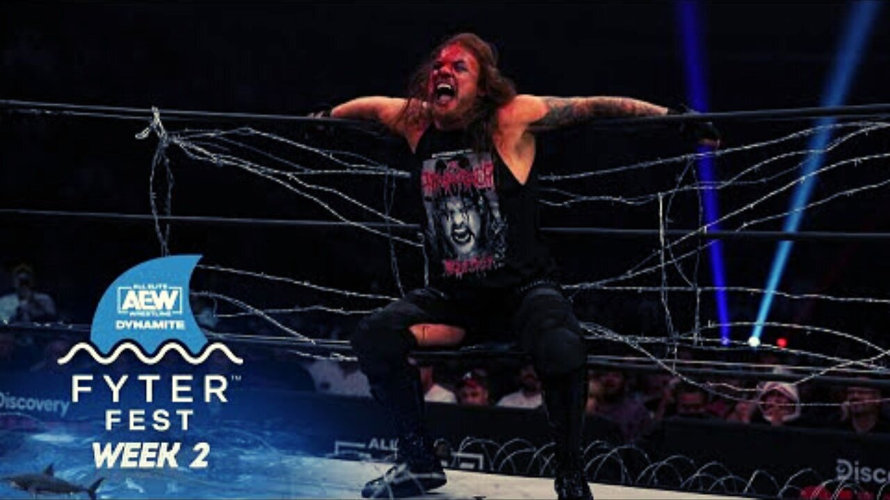 Jericho v Kingston in a Barbed Wire Everywhere Death Match | AEW Dynamite: Fyter Fest Wk 2, 7/20/22