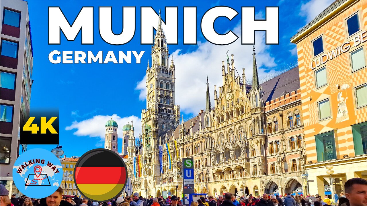 Munich, Germany Walking Tour 4K