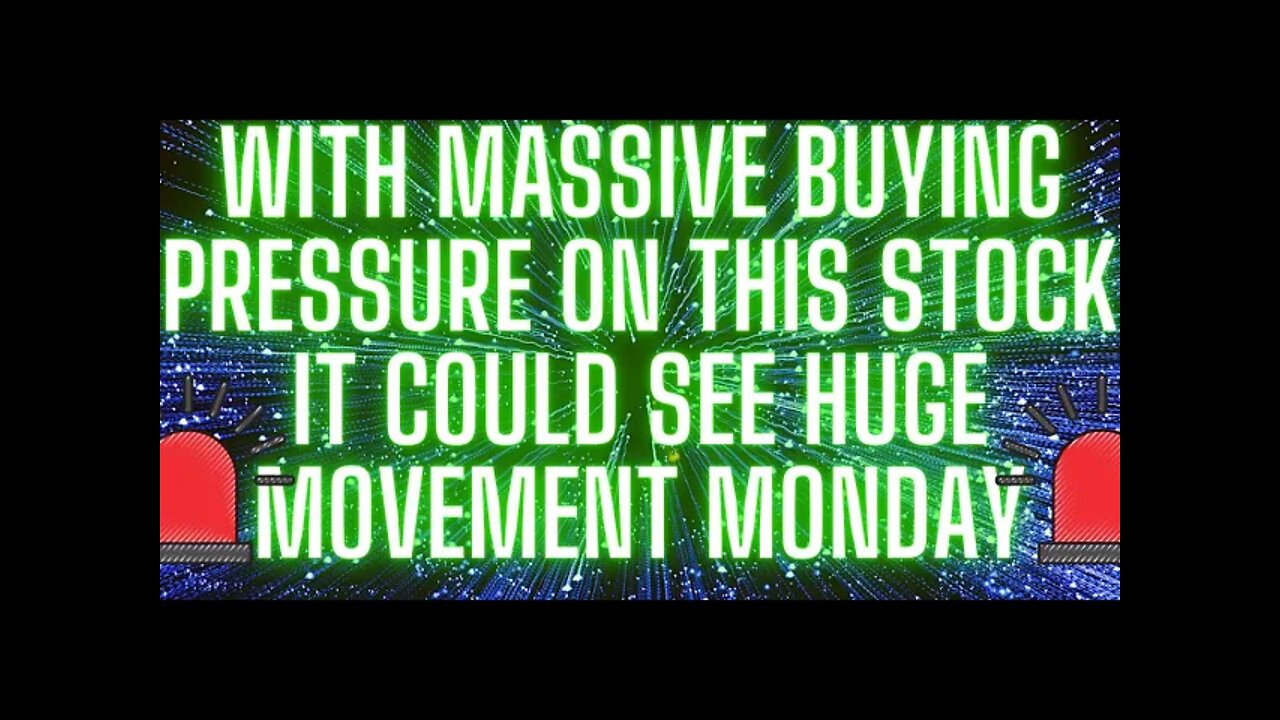 This Stock WILL See Major Upside Monday(Stocks To Buy Right Now)WALLSTREETBETS STOCK PICKS