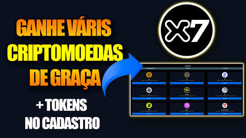 GANHE VÁRIAS CRITOMOEDAS "GRÁTIS" E MAIS TOKENS de GRAÇA NO CADASTRO X7 EXCHANHE