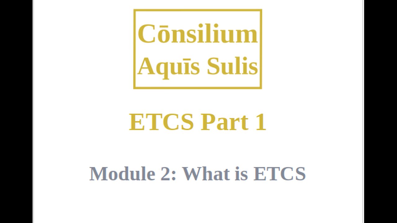 ETCS Part 1 Module 2 (English)