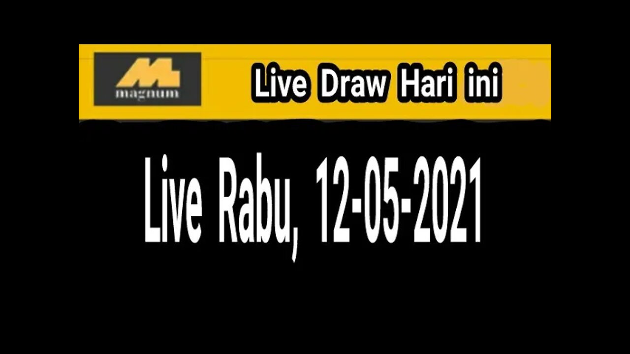 Live Draw magnum 4d hari ini