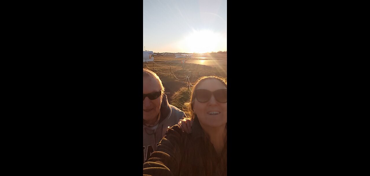 Solberg Airport at sundown