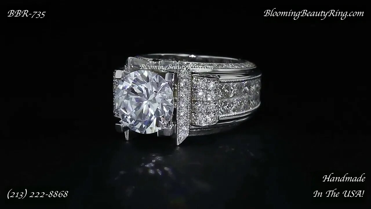 BBR-735 Enormous Handmade Diamond Engagement Ring