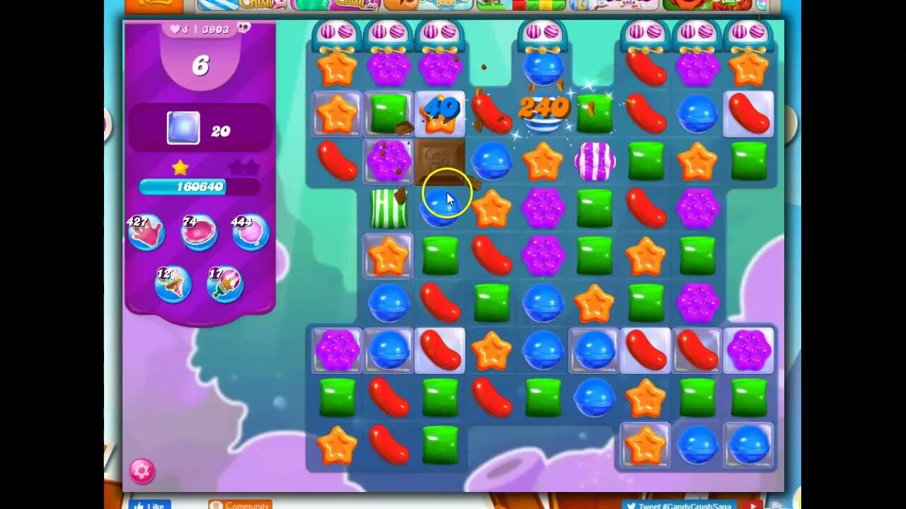 Candy Crush Level 3903 Talkthrough, 14 Moves 0 Boosters