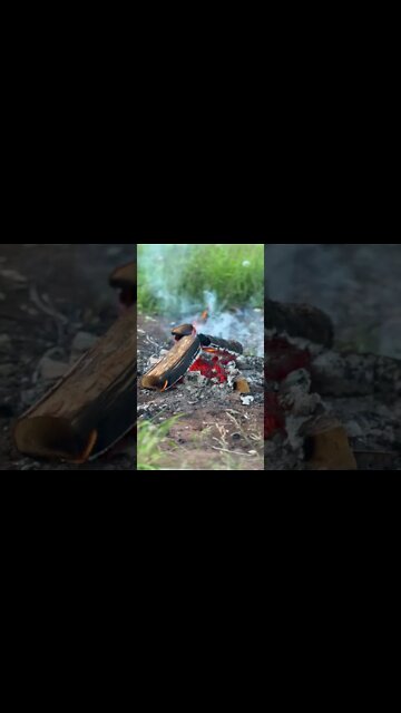 Camp Fire by a Light House